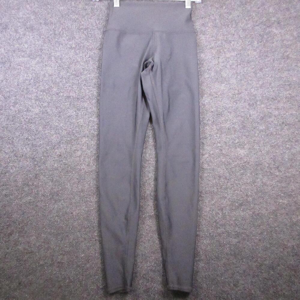 Alo Yoga Leggings Womens XS Gray High Rise Ankle Yoga Pants Athletic Stretch